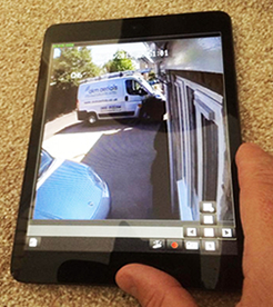 cctv on smartphone Sutton Benger 